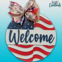 Star Spangled Welcome Door Hanger